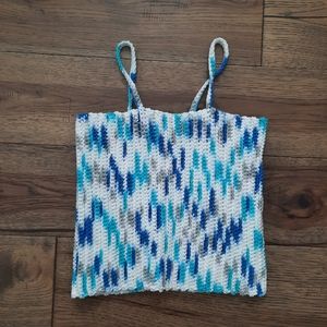 Crochet Knit Cropped Tank Top